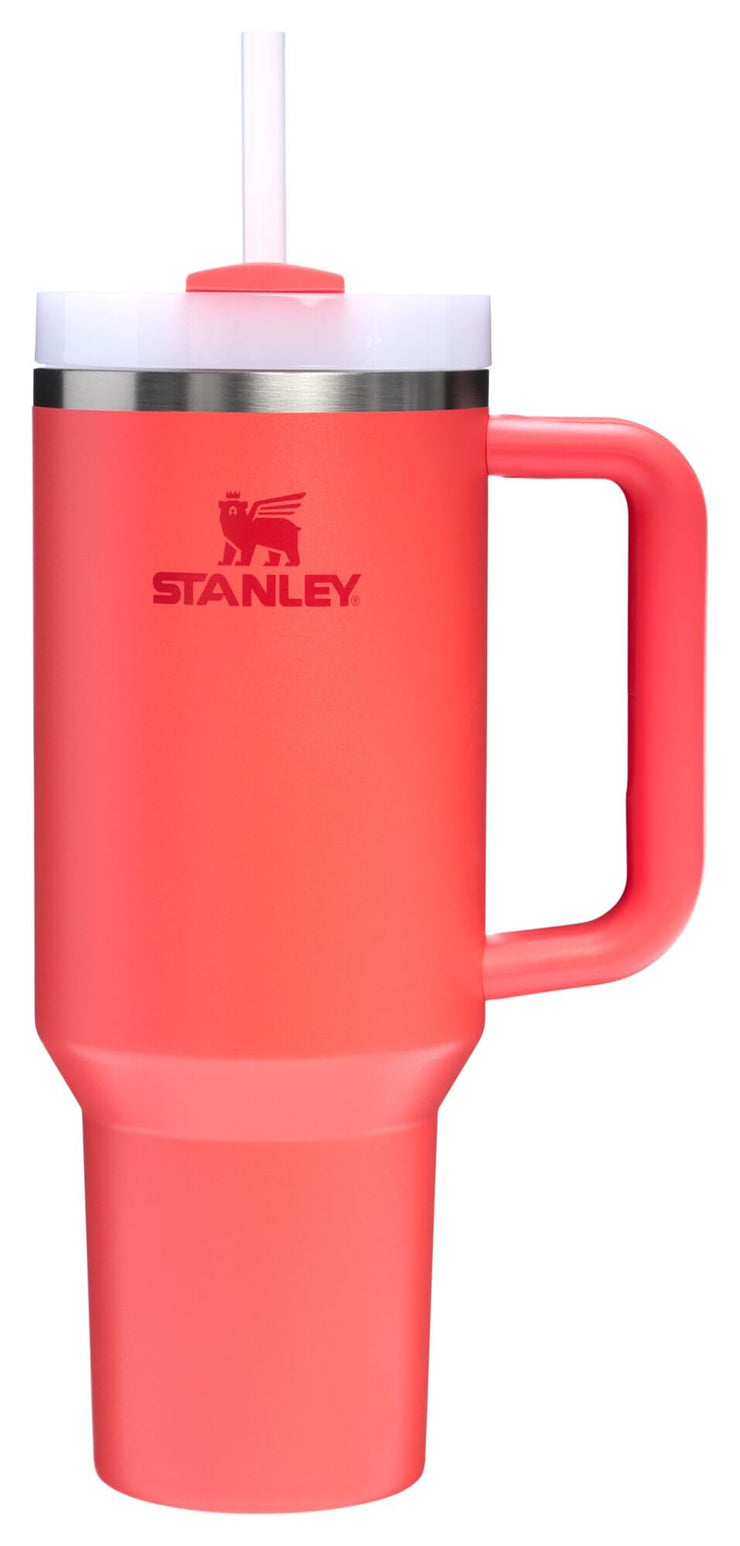 Stanley Quencher H2.0 Tumbler with Handle and Straw 40 oz | Flowstate 3-Position Lid | Cup Holder Compatible for Travel | Insulated Stainless Steel Cup | BPA-Free | Cherry Blossom