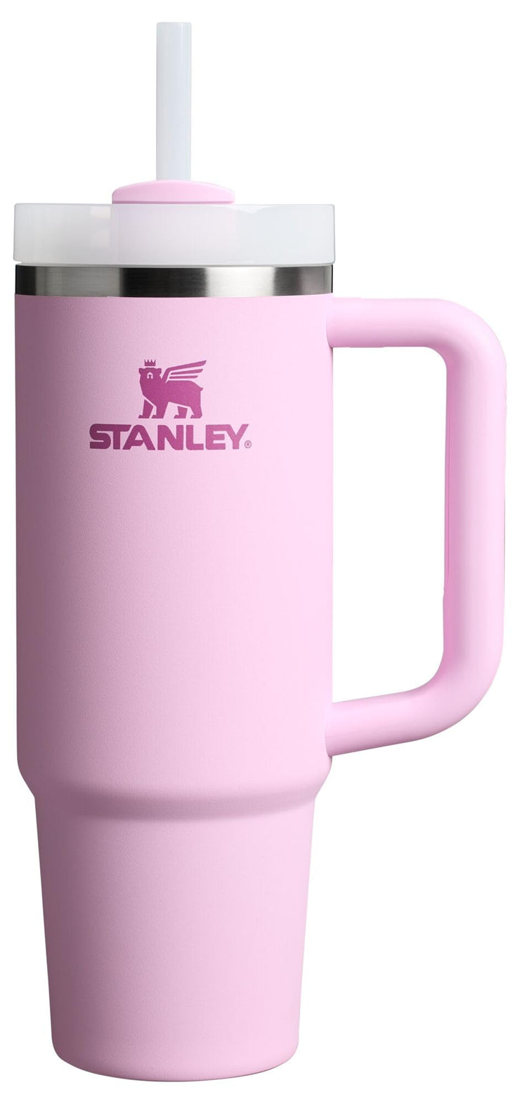 Stanley Quencher H2.0 Tumbler with Handle and Straw 40 oz | Flowstate 3-Position Lid | Cup Holder Compatible for Travel | Insulated Stainless Steel Cup | BPA-Free | Cherry Blossom