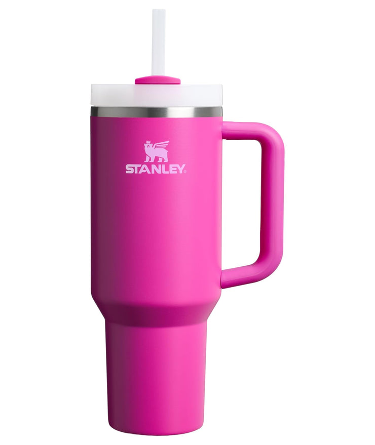 Stanley Quencher H2.0 Tumbler with Handle and Straw 40 oz | Flowstate 3-Position Lid | Cup Holder Compatible for Travel | Insulated Stainless Steel Cup | BPA-Free | Cherry Blossom
