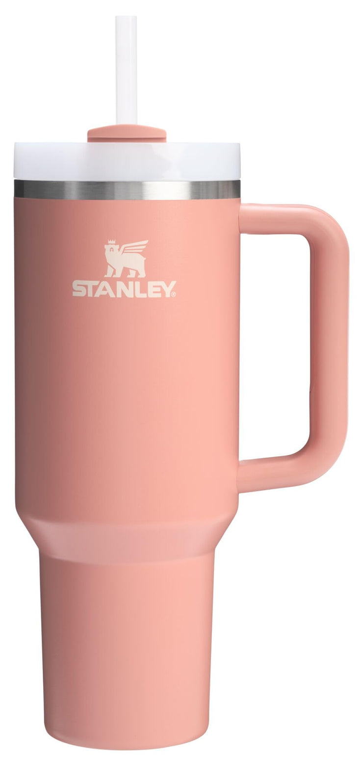 Stanley Quencher H2.0 Tumbler with Handle and Straw 40 oz | Flowstate 3-Position Lid | Cup Holder Compatible for Travel | Insulated Stainless Steel Cup | BPA-Free | Cherry Blossom