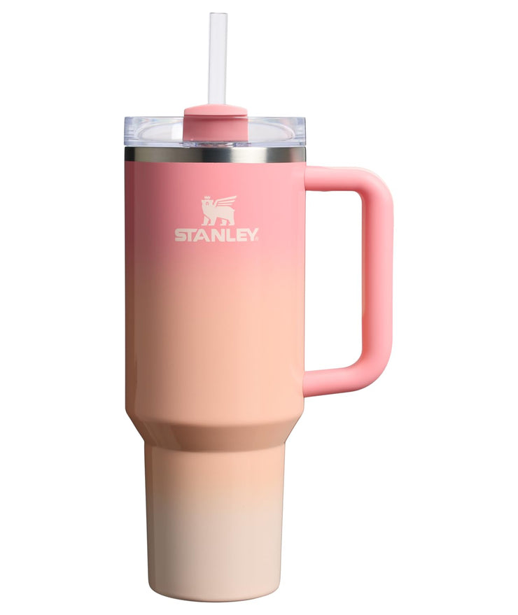 Stanley Quencher H2.0 Tumbler with Handle and Straw 40 oz | Flowstate 3-Position Lid | Cup Holder Compatible for Travel | Insulated Stainless Steel Cup | BPA-Free | Cherry Blossom