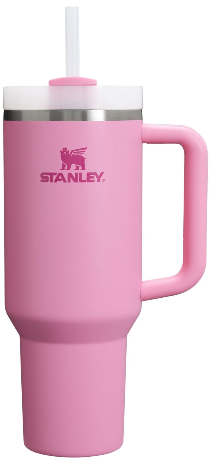 Stanley Quencher H2.0 Tumbler with Handle and Straw 40 oz | Flowstate 3-Position Lid | Cup Holder Compatible for Travel | Insulated Stainless Steel Cup | BPA-Free | Cherry Blossom