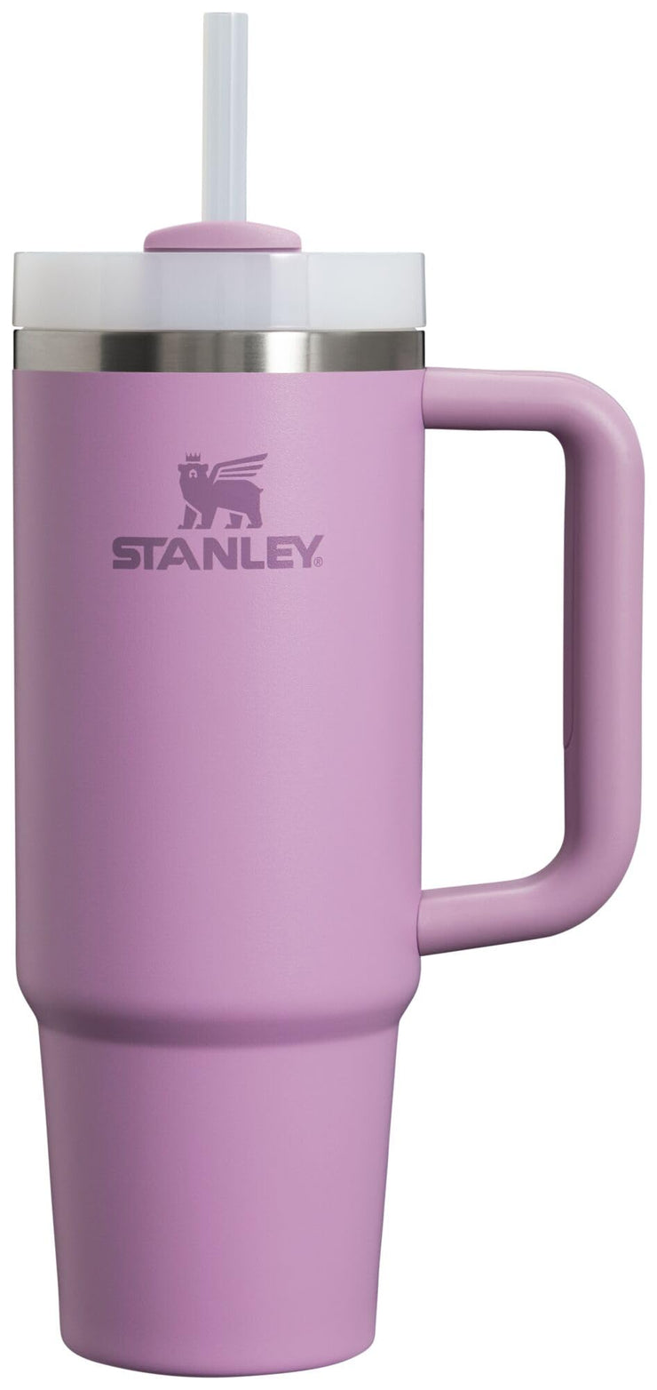 Stanley Quencher H2.0 Tumbler with Handle and Straw 40 oz | Flowstate 3-Position Lid | Cup Holder Compatible for Travel | Insulated Stainless Steel Cup | BPA-Free | Cherry Blossom