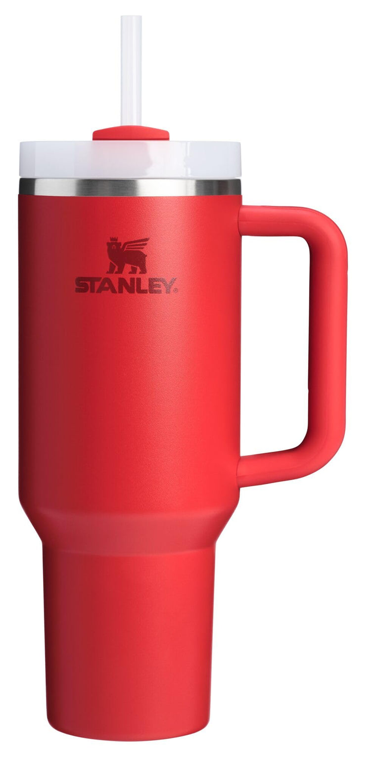 Stanley Quencher H2.0 Tumbler with Handle and Straw 40 oz | Flowstate 3-Position Lid | Cup Holder Compatible for Travel | Insulated Stainless Steel Cup | BPA-Free | Cherry Blossom