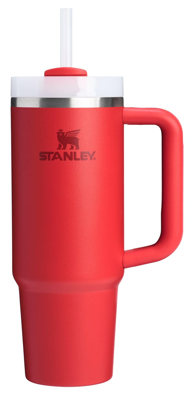 Stanley Quencher H2.0 Tumbler with Handle and Straw 40 oz | Flowstate 3-Position Lid | Cup Holder Compatible for Travel | Insulated Stainless Steel Cup | BPA-Free | Cherry Blossom